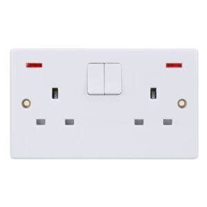 ALPINE 13A SOCKET TWIN WITH NEON