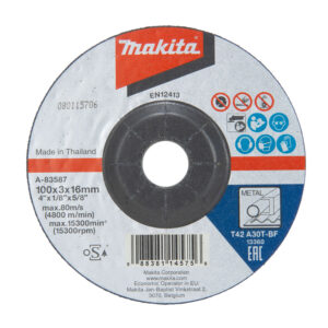 MAKITA CUTTING DISC METAL 4'' A83587