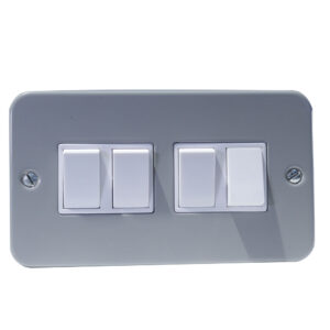 T&J METAL CLAD SWITCH 4 GANG 2 WAY SURFACE M2114A-2