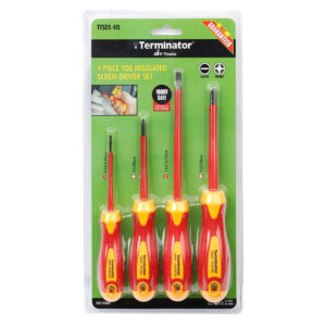 SCREWDRIVER SET INSULATED 1000V 4PC TERMINATOR