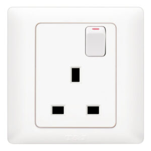 T&J SOCKET 13A SINGLE DK813SB WHITE
