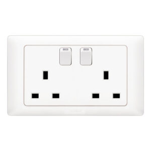 T&J SOCKET 13A TWIN DK818SD WHITE
