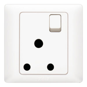 T&J SOCKET 15A SINGLE DK815SA WHITE