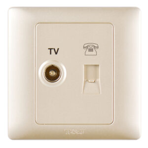 T&J SOCKET TV 1 GANG AMERICAN TELEPHONE DK801T-4TU PS