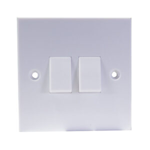 T&J SWITCH 2 GANG 1 WAY FLUSH B2112